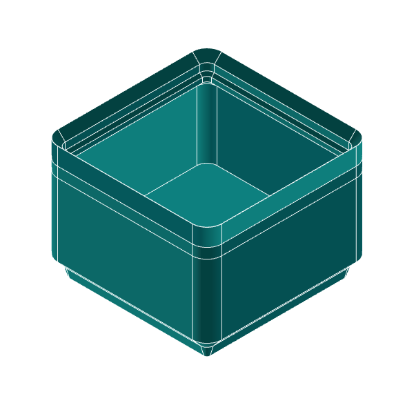 bin — isometric view